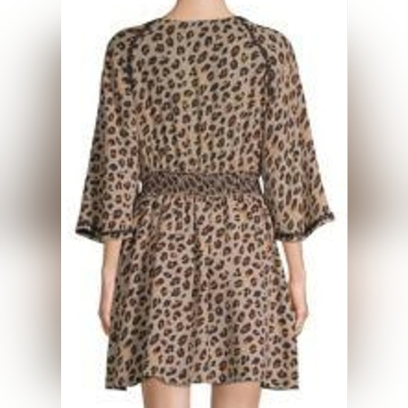 Kobi Halperin NEW Dress Leopard Black Gold Silk SMALL - Picture 3 of 9